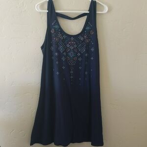 Navy Blue Sleeveless Dress